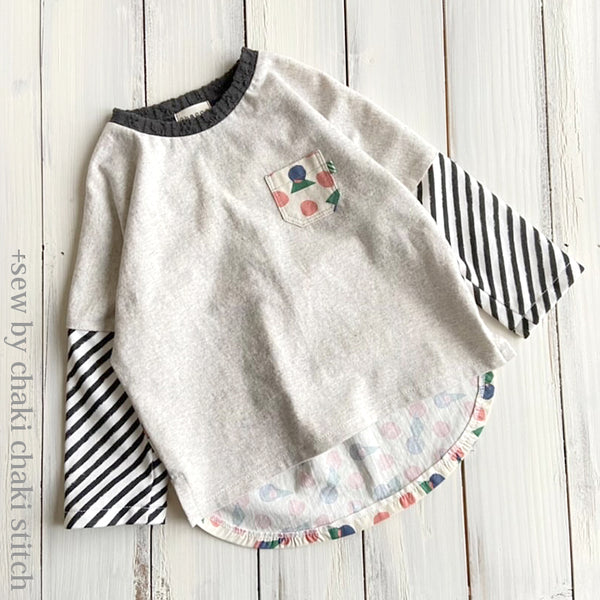 ハンドメイドレディバグドルマン　110   レモネード柄　子供服 ハンドメイド☆レディバグドルマン 110 レモネード柄 子供服 トップス